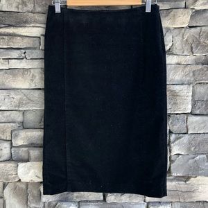 CLUB MONACO / black velvet pencil skirt